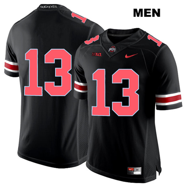 Ohio State Buckeyes Men's Tyreke Johnson #13 Red Number Black Authentic Nike No Name College NCAA Stitched Football Jersey QF19B54MK
